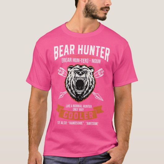 T-shirt Bear Hunter Noun Funny Définition (Devant)