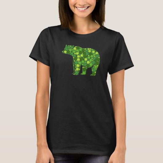T-shirt Bear Irish Lucky Green Shamrock C Jour de la Saint (Devant)