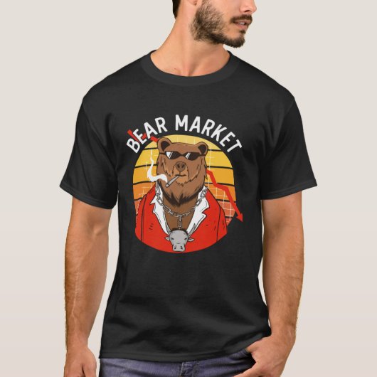 T-shirt Bear Market Financial Day Trader Trading Finance M (Devant)