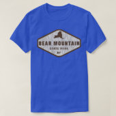 T-shirt Bear Mountain State Park New York Tree Log Texture (Design devant)