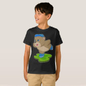 T-shirt Bear Patinage en ligne Patins à rouleaux (Devant entier)