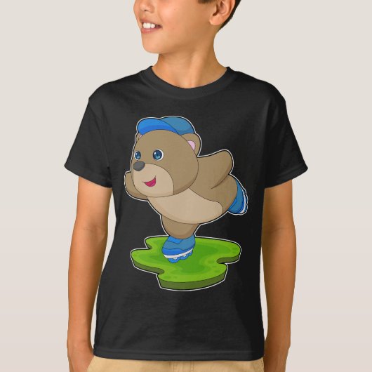 T-shirt Bear Patinage en ligne Patins à rouleaux (Devant)