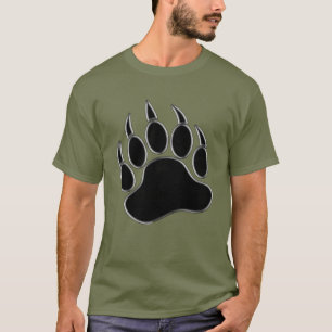 T-shirt Bear Paw /Claw doublure en argent - Fatigue Green