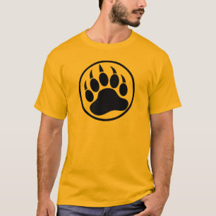 T-shirt Bear Paw Sur La Tête Avant Sur Le Dos