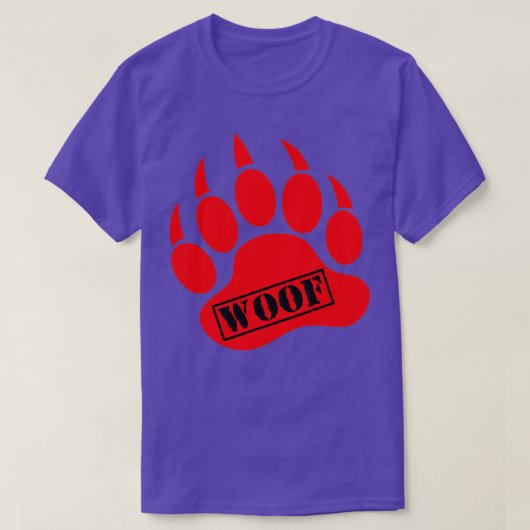 T-shirt Bear Paw Woof (Design devant)
