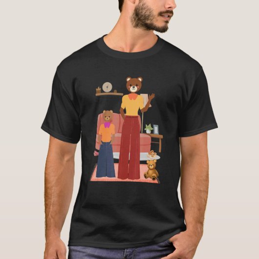 T-shirt Bear People Mixed Family Home Cuddly Teddy Bears (Devant)