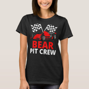 T-shirt Bear Pit Crew Race Voiture Anniversaire Fête Racin