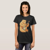 T-shirt Bear plays guitar with instrument for bear friends (Devant entier)