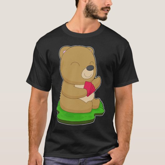 T-shirt Bear Poker Poker carte jeu (Devant)