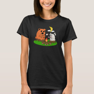 T-shirt Bear Rabbit rôti Marshmallow feu de camp feu de fe