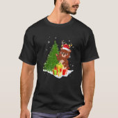 T-shirt Bear Reindeer Père Noël Noel Costume Danse Sur Nei (Devant)