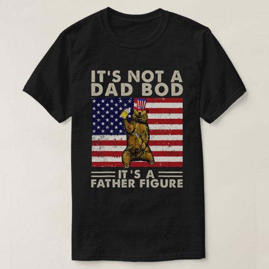 T-shirt Bear Retro C'Est Pas Papa Bod C'Est Un Père Figure (Design devant)