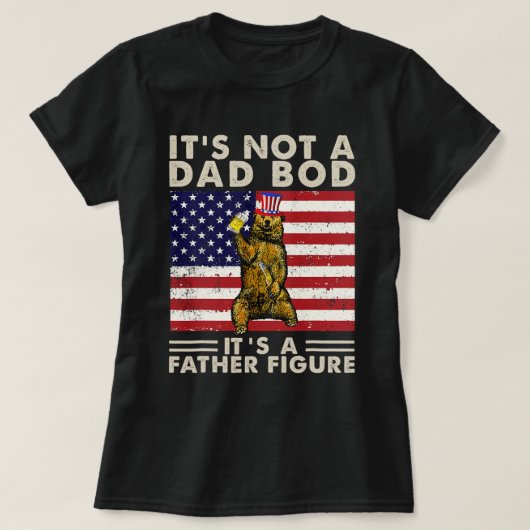 T-shirt Bear Retro C'Est Pas Papa Bod C'Est Un Père Figure (Design devant)