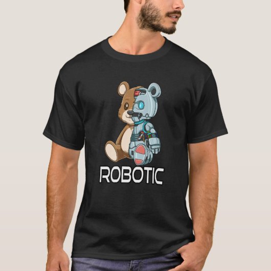 T-shirt Bear Robot Robotic Cyborg (Devant)