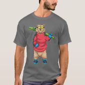 T-shirt Bear Skier Ski lunettes Ski (Devant)