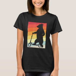 T-shirt Bear Stunt Kick Scooter Kick Scooter Skier Retro