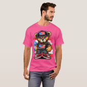 T-shirt Bear Teddy Porto Rico Drapeau Boricua Puerto Ri (Devant entier)