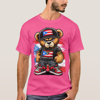 T-shirt Bear Teddy Porto Rico Drapeau Boricua Puerto Ri
