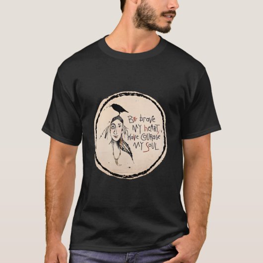 T-shirt Bear Tooth Quirky Crow Raven Boho Western Sketch (Devant)