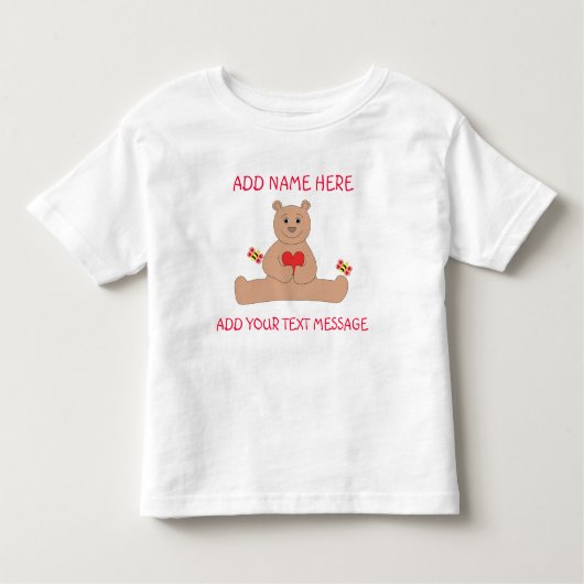 T-shirt Bear Valentine Toddler (Devant)