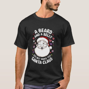 T-shirt Beard Belly Père Noël Drôle Noël Hommes s Holi