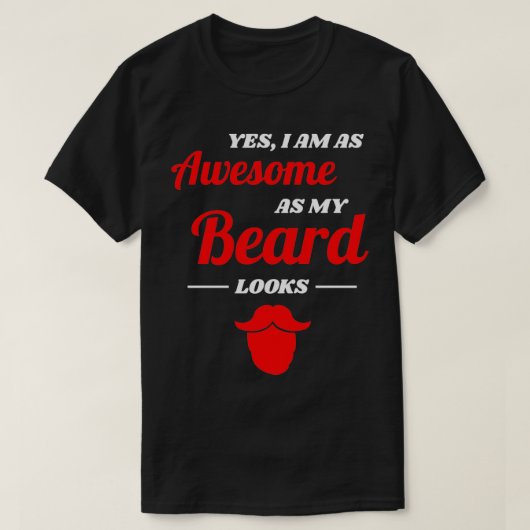 T-shirt Beard Full Moustache Hommes Cadeau 2 1 (Design devant)