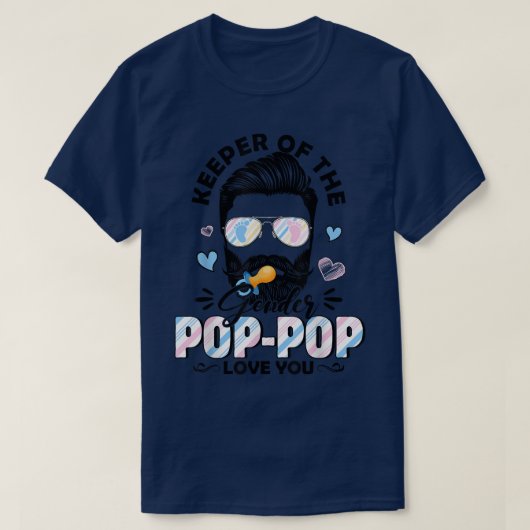 T-shirt Beard Men Keeper Of Gender Pop Pop Vous Aime Gende (Design devant)