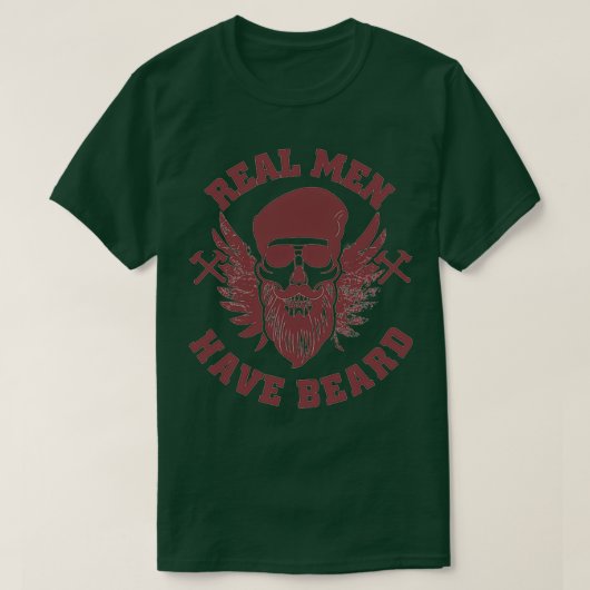 T-shirt Beard Real Men have Bebarbe beard design pour barb (Design devant)