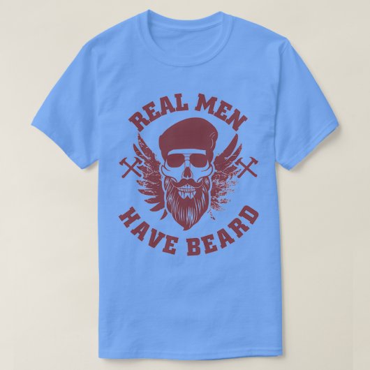 T-shirt Beard Real Men have Bebarbe beard design pour barb (Design devant)