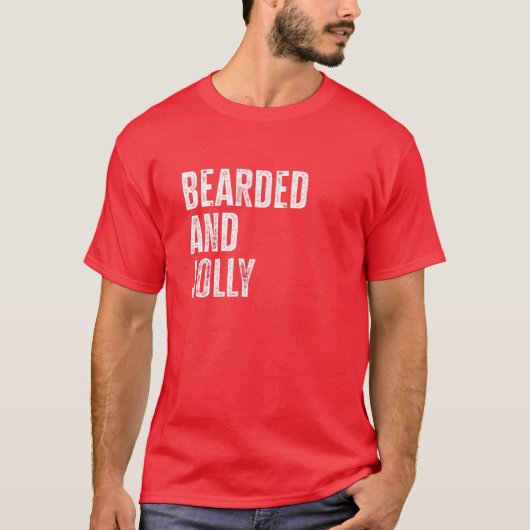 T-shirt Bearded And Jolly Santa Christmas Gift (Devant)
