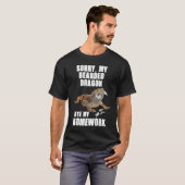 T-shirt Bearded Dragon Ate Homework Reptiles  Pet Owner Gr (Devant entier)