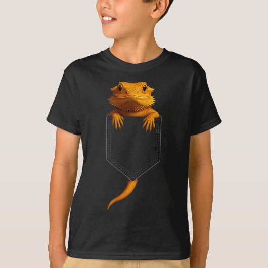 T-shirt Bearded Dragon Cket Cute Exotic Lizard Reptile Pet (Devant)