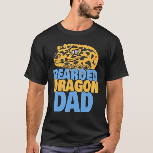 T-shirt Bearded Dragon Dad  Reptile Lizard  Dad Father (Devant)