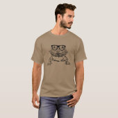 T-shirt Bearded Dragon Nerdy Glasses Animal (Devant entier)