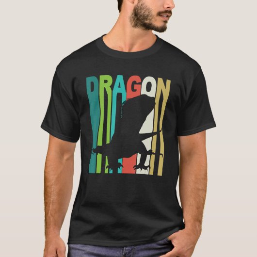 T-shirt Bearded Dragon Retro Vintage Design (Devant)