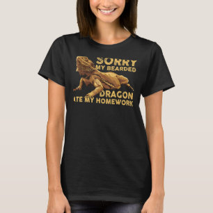 T-shirt Bearded Dragon School My Bearded Dragon Ate My Hom