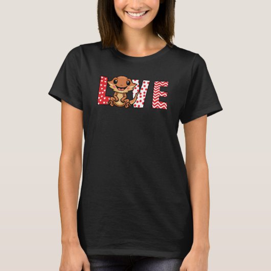 T-shirt Bearded Dragon Valentines Day Love Valentine Cute  (Devant)