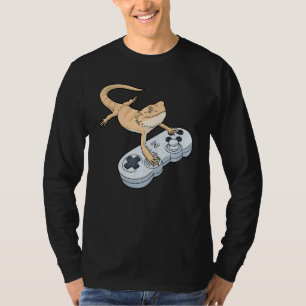 T-shirt Bearded Dragon Video Game Gamer Pagona Bearded Dr.