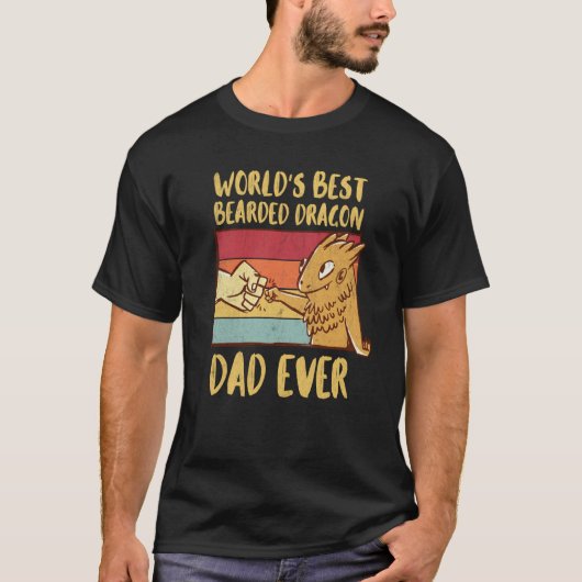 T-shirt Bearded Dragon World's Best Bearded Dragon Dad Eve (Devant)