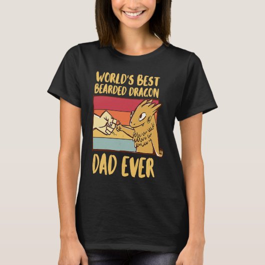 T-shirt Bearded Dragon World's Best Bearded Dragon Dad Eve (Devant)