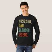 T-shirt Bearded Husband Dad Beard Legend Vintage (Devant entier)