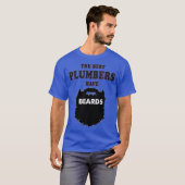 T-shirt bearded Plumber men beards plumbing birthday (Devant entier)