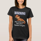 T-shirt Beardie maman mignonne Lizard Avertissement Citati (Devant)