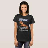 T-shirt Beardie maman mignonne Lizard Avertissement Citati (Devant entier)