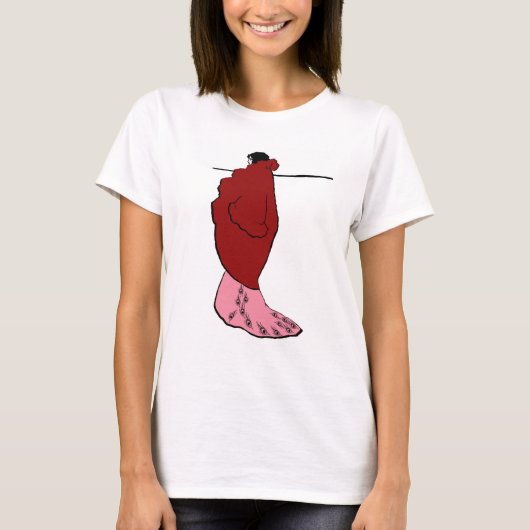 T-shirt Beardsley - femme à la toilette (Devant)