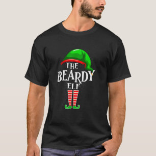 T-shirt Beardy Elf Matching Famille Funky Christmas Party