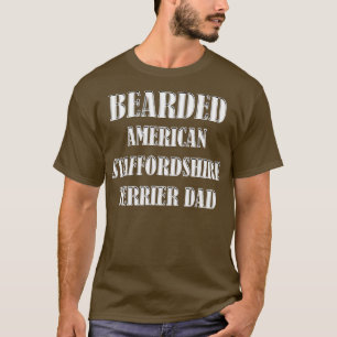 T-shirt Beared American Staffordshire errier Papa Chien Ow