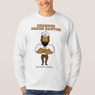 T-shirt Beared Baker Banter logo podcast Long Manche