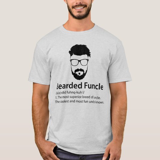 T-shirt Beared Funcle Description Beard Day Shirt Funny (Devant)