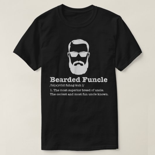 T-shirt Beared Funcles Funny Uncle Vintage Style (Design devant)
